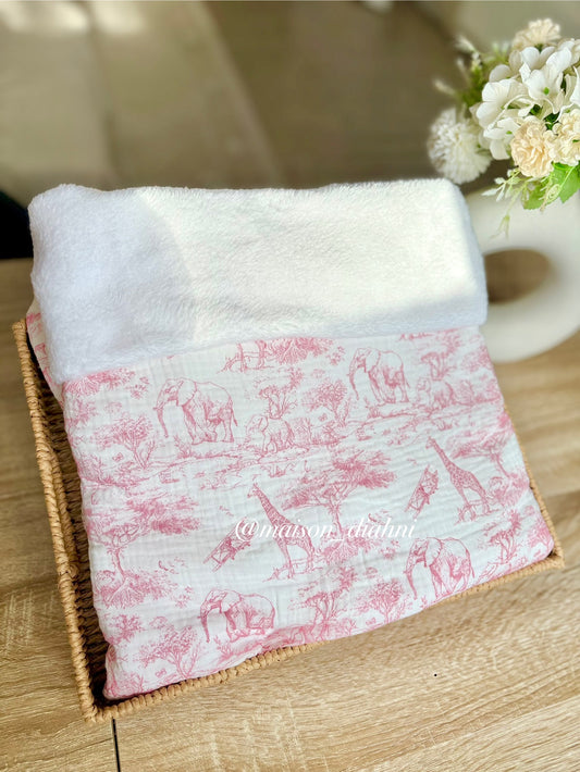 COUVERTURE GAZE DE COTON - COLLECTION SAFARI